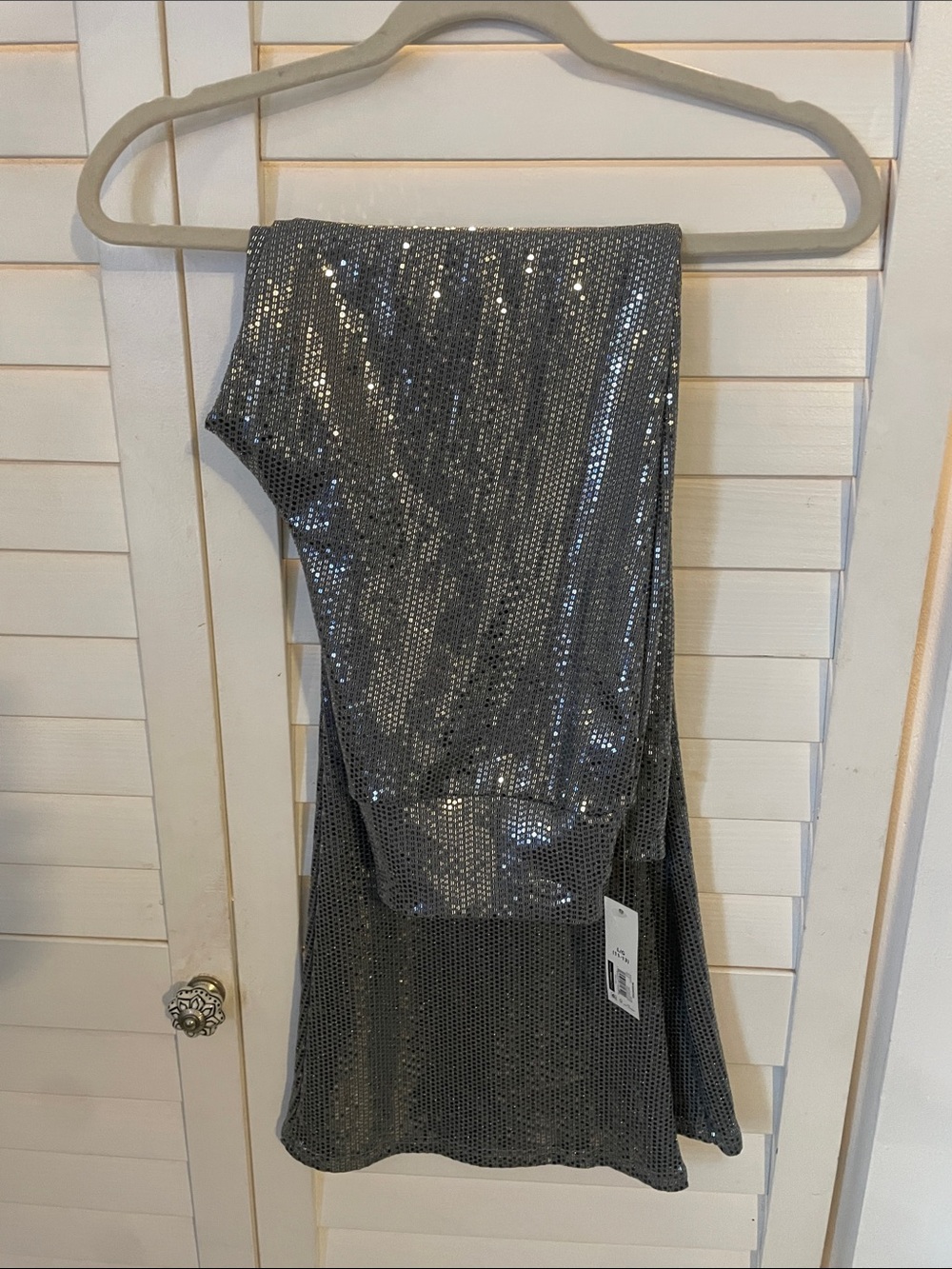 Women's Sequin Cocktail Paints Dark Silver NWT